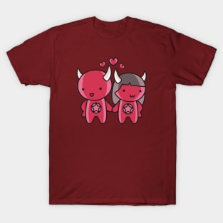 Kawaii Cute Little Devil Couple T-Shirt